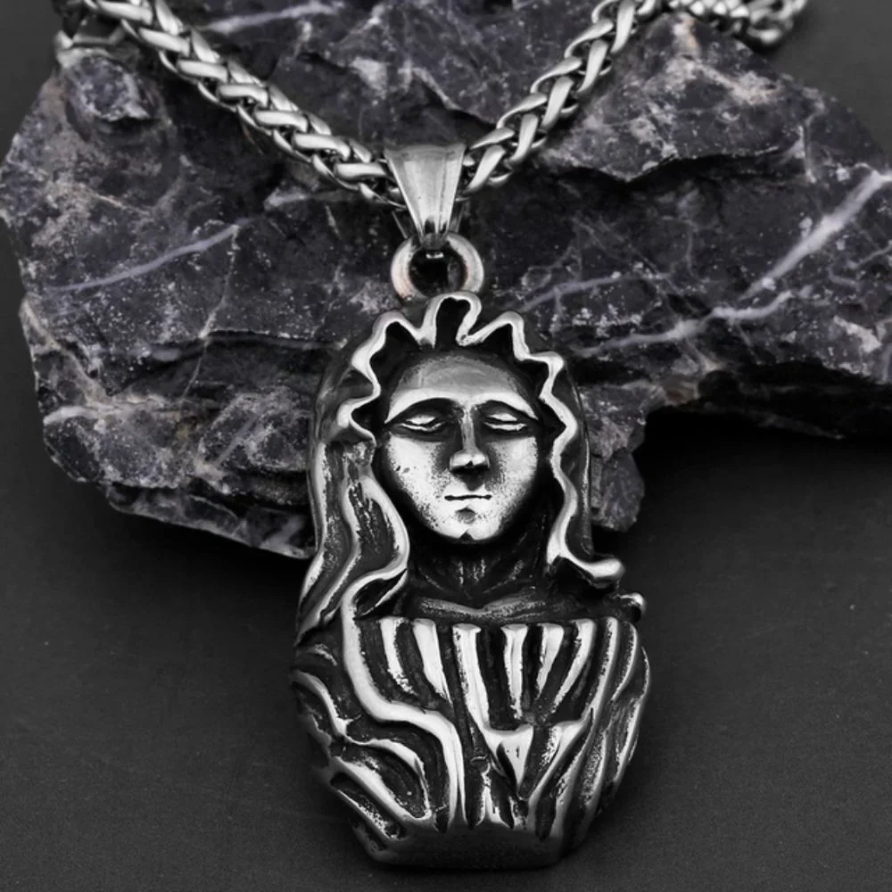 ❤️Virgin Mary Stainless Steel Unisex Pendant Necklace, GP1231473